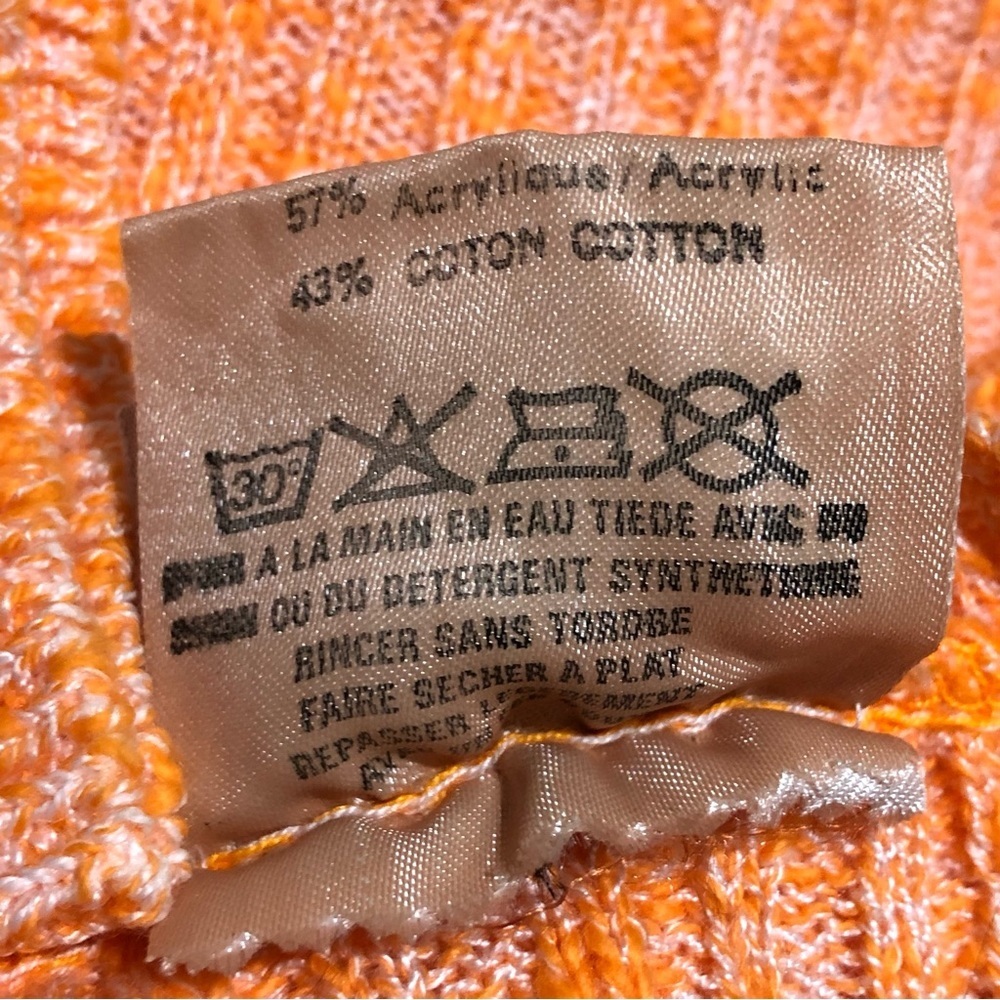 Orange Ribbed Women's Top - Picture 11 of 11